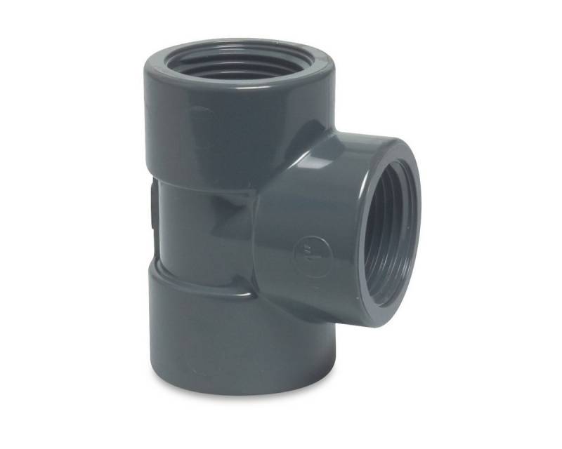 Profec Gewindefitting T-Stück PVC-U allseitig Innengewinde, 1 1/4 (5/4) Zoll von Profec