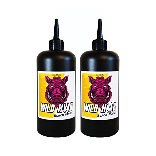 WILD HUB 2er-Set "Black Magic" - Premium Lockmittel für Schwarzwild/Sauen, Rehwild und Rotwild (500ml) | Duftstoff/Kirrmittel - extrem gut geeignet zum Anlocken von Rot- und Schwarzwild | für Jagd von Professor Optiken