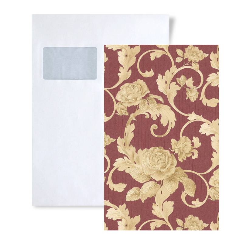 PROFHOME 1 MUSTERSTÜCK S-959832-GU DIN A4 MUSTER der Floral Tapete von Profhome