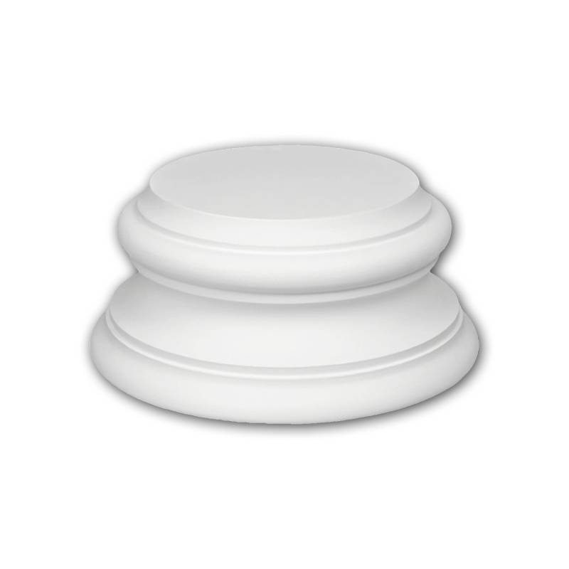 PROFHOME 113200 Vollsäulen Sockel Säule Zierelement Stuckdekor 37,8 cm x 17,1 cm x 37,9 cm Weiß von Profhome