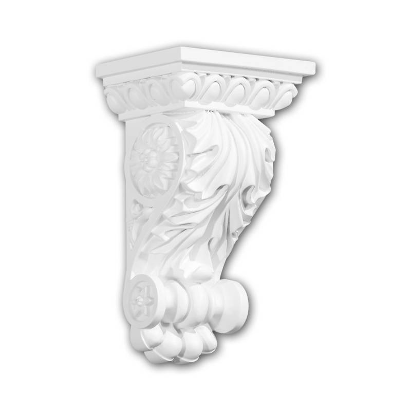 PROFHOME 119016 Konsole Zierelement dekoratives Element Stuckdekor, 12,7 cm x 20,9 cm x 9,2 cm Weiß PROFHOME 119016 Konsole Zierelement dekoratives Element Stuckdekor, 12,7 cm x 20,9 cm x 9,2 cm Weiß von Profhome