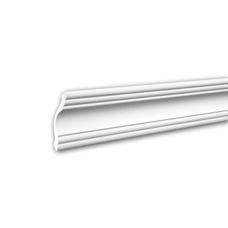 PROFHOME 150102 Eckleiste aus Polyurethan Deckenleiste Stuckleiste 2 m 200 cm x 7,5 cm x 7,2 cm Weiß von Profhome