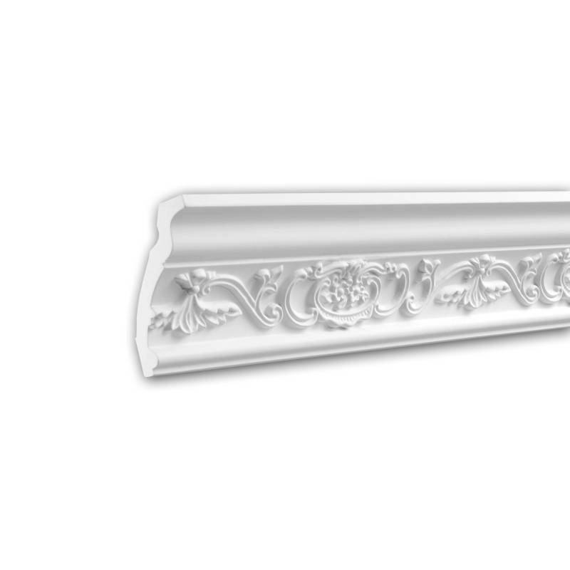 PROFHOME 150162F Flexible Eckleiste Stuckleiste aus Flexiblem Polyurethan 2 m 200 cm x 6,1 cm x 8,4 cm Weiß von Profhome