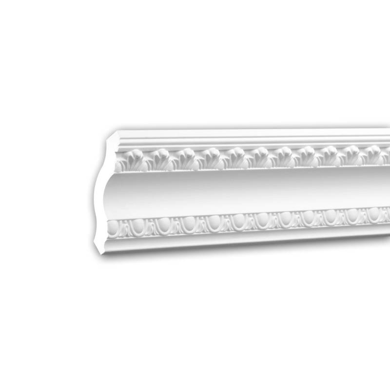 PROFHOME 150184F Flexible Eckleiste Stuckleiste aus Flexiblem Polyurethan 2 m 200 cm x 7,2 cm x 7,4 cm Weiß von Profhome