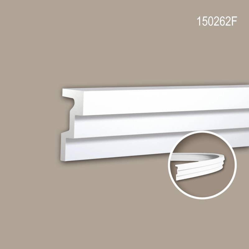 PROFHOME 150262F Flexible Eckleiste Stuckleiste aus Flexiblem Polyurethan 2 m 200 cm x 5 cm x 12 cm Weiß von Profhome