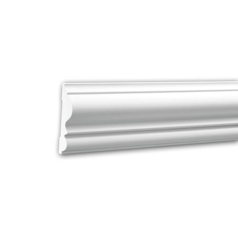 PROFHOME 151303 Wand- und Friesleiste Stuckleiste Zierleiste Wandleiste 2 m 200 cm x 1,9 cm x 8,2 cm Weiß von Profhome