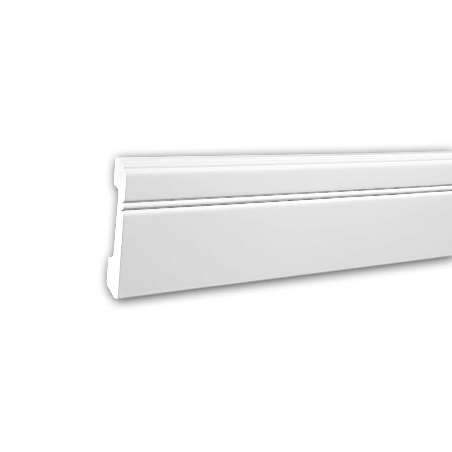 PROFHOME 153103 Sockelleiste Fußleiste Stuckleiste aus Polyurethan 2 m 200 cm x 1,5 cm x 11 cm Weiß PROFHOME 153103 Sockelleiste Fußleiste Stuckleiste aus Polyurethan 2 m 200 cm x 1,5 cm x 11 cm Weiß von Profhome
