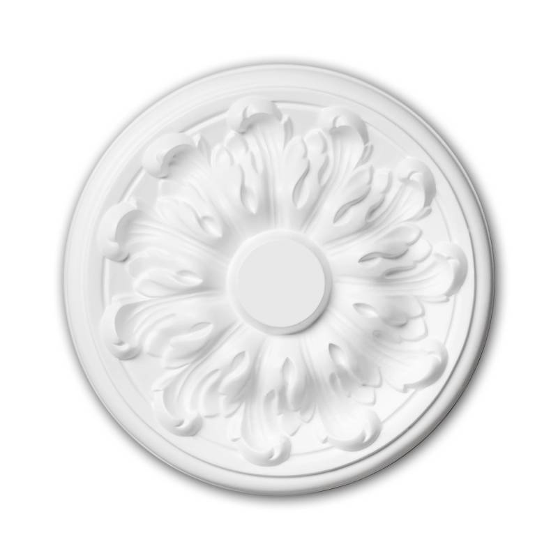 PROFHOME 156010 RoSette aus Polyurethan DeckenroSette Zierelement 19,3 cm 19,3 cm x 3,4 cm Weiß PROFHOME 156010 RoSette aus Polyurethan DeckenroSette Zierelement 19,3 cm 19,3 cm x 3,4 cm Weiß von Profhome