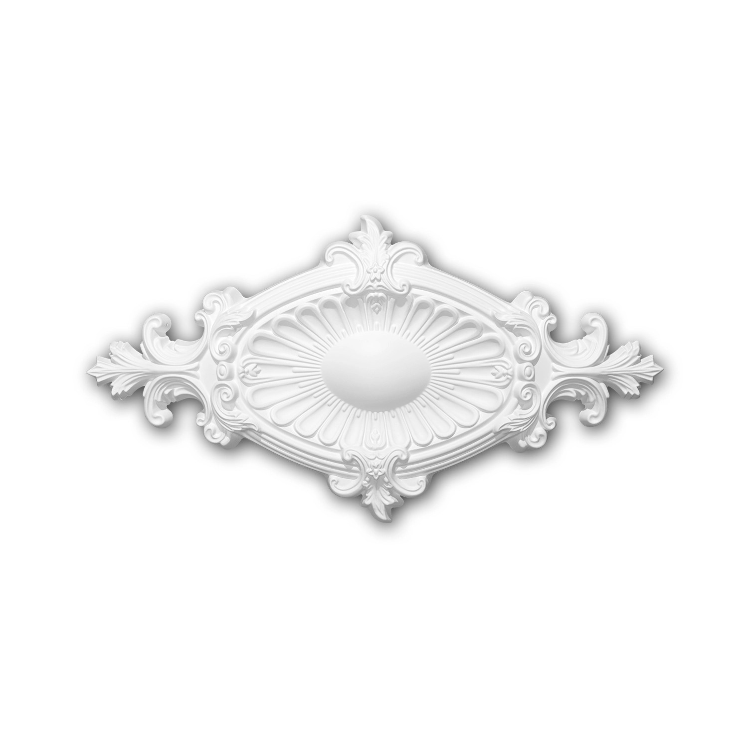 PROFHOME 156043 RoSette aus Polyurethan DeckenroSette Medaillon 58,5 x 31,5 cm 31,5 cm x 31,5 cm Weiß PROFHOME 156043 RoSette aus Polyurethan DeckenroSette Medaillon 58,5 x 31,5 cm 31,5 cm x 31,5 cm Weiß von Profhome