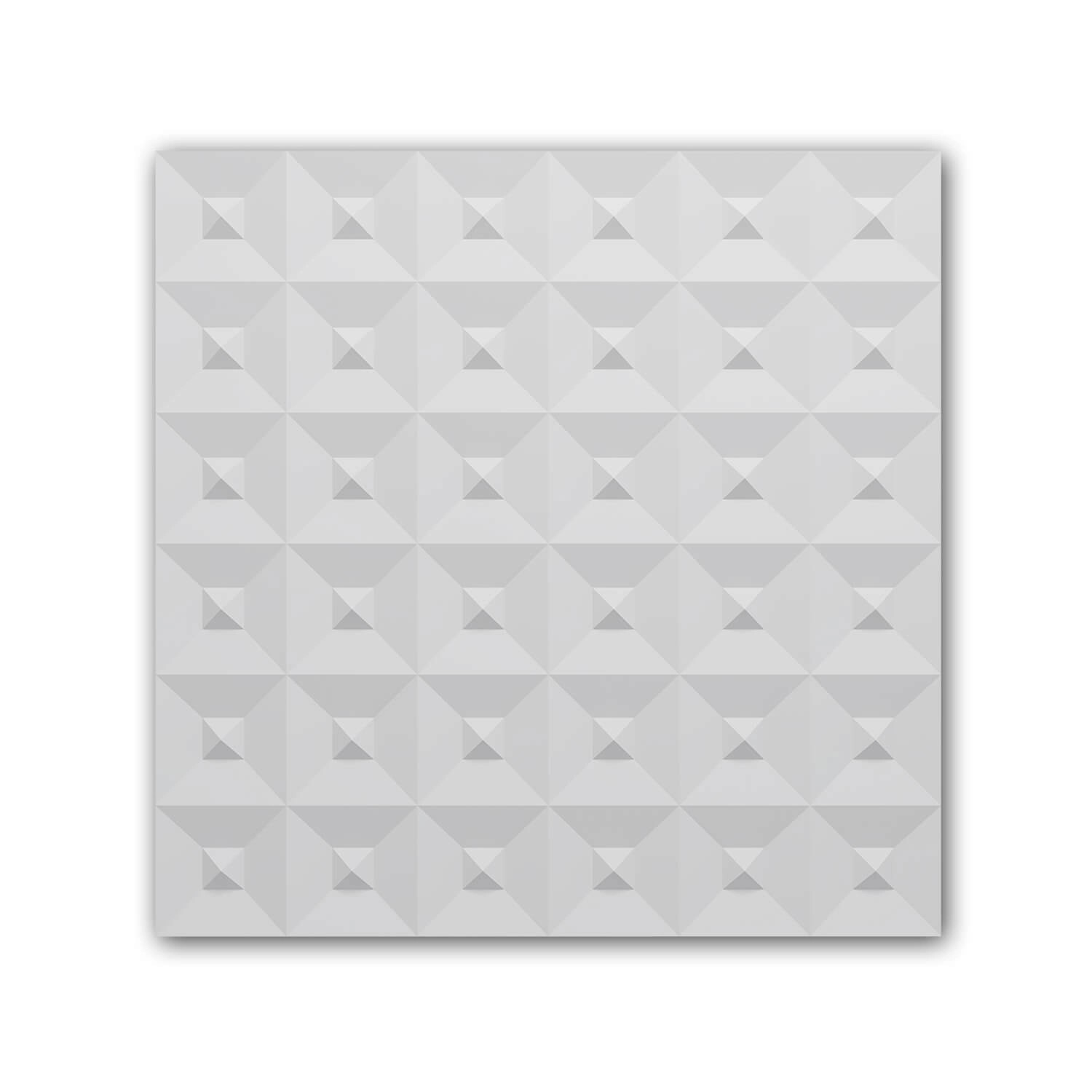 PROFHOME 159817 3D Wandpaneel Wandvertäfelung Akustikpaneel 0,25 m2 50 cm x 2 cm x 50 cm Weiß von Profhome