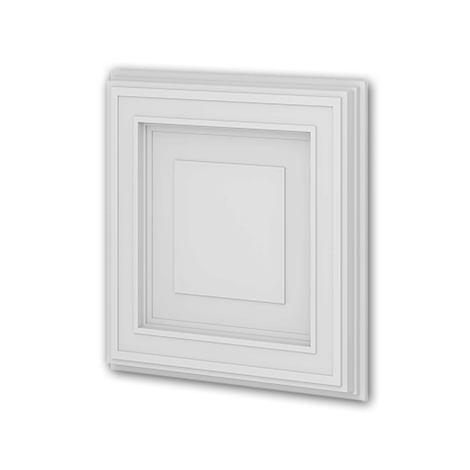 PROFHOME 159820 3D Wandpaneel Wandvertäfelung Deckenplatte 0,25 m2 50 cm x 4,2 cm x 50 cm Weiß von Profhome