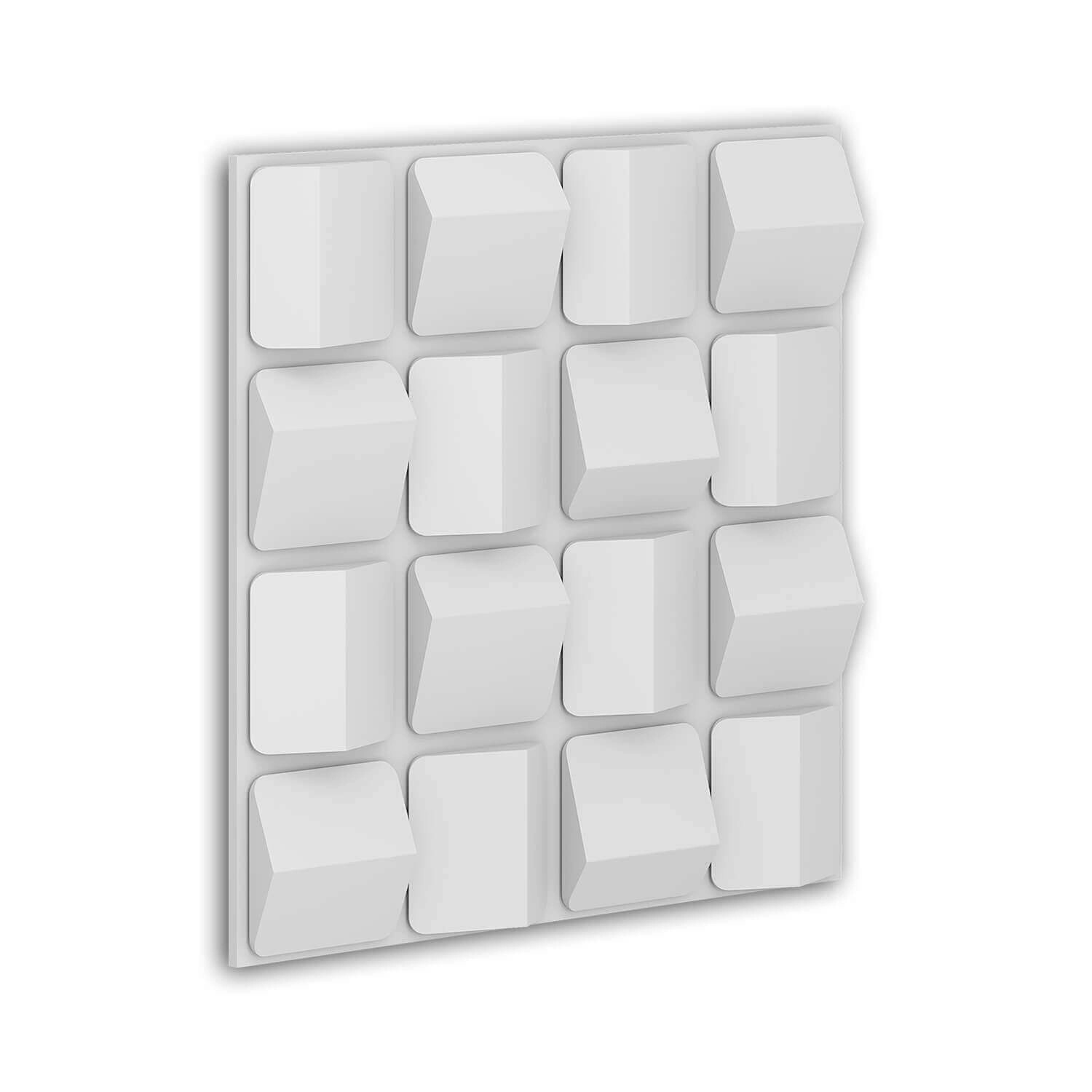PROFHOME 159823 3D Wandpaneel Wandvertäfelung Akustikpaneel 0,36 m2 60 cm x 4,4 cm x 60 cm Weiß PROFHOME 159823 3D Wandpaneel Wandvertäfelung Akustikpaneel 0,36 m2 60 cm x 4,4 cm x 60 cm Weiß von Profhome