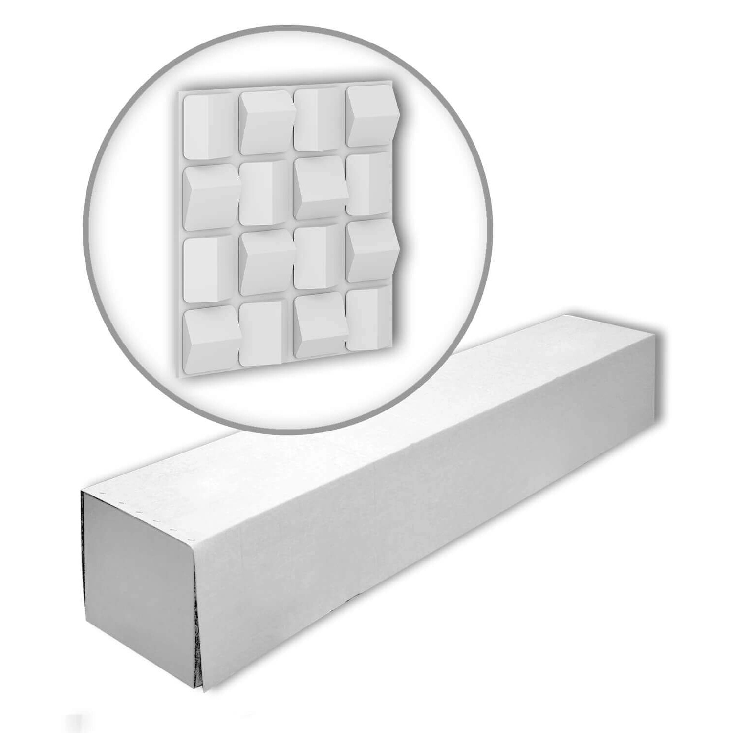 PROFHOME 159823-Box 3D Wandpaneele 1 Karton Set mit 2 Paneelen 0,72 m2 Weiß PROFHOME 159823-Box 3D Wandpaneele 1 Karton Set mit 2 Paneelen 0,72 m2 Weiß von Profhome