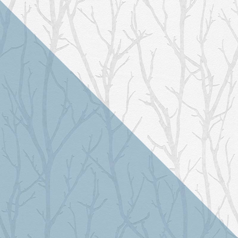 PROFHOME 321015-GU Natur Tapete Grafisch Matt Weiß 0,53 m x 10,05 m 5,33 m2 Weiß von Profhome