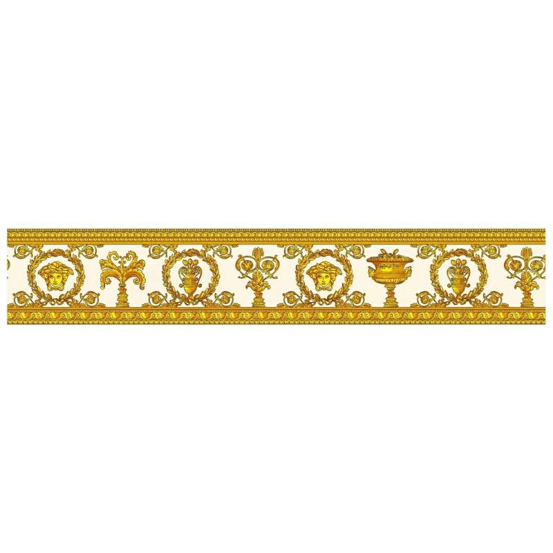 PROFHOME 343052-GU Exklusive Luxus Tapete Barock Matt Gold Gelb Orange 0,45 m2 0,09 m x 5,00 m 0,45 m2 Gold von Profhome