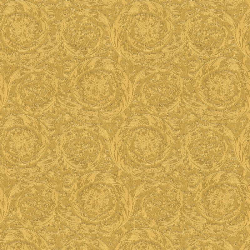 PROFHOME 366923-GU Exklusive Luxus Tapete Barock glänzend Gold Gelb 7,035 m2 0,70 m x 10,05 m 7,035 m2 Gold von Profhome