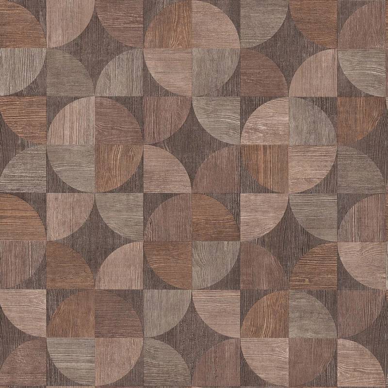 PROFHOME 369131-GU Holz Tapete Grafisch Matt Braun Beige Grau 0,53 m x 10,05 m 5,33 m2 Braun von Profhome