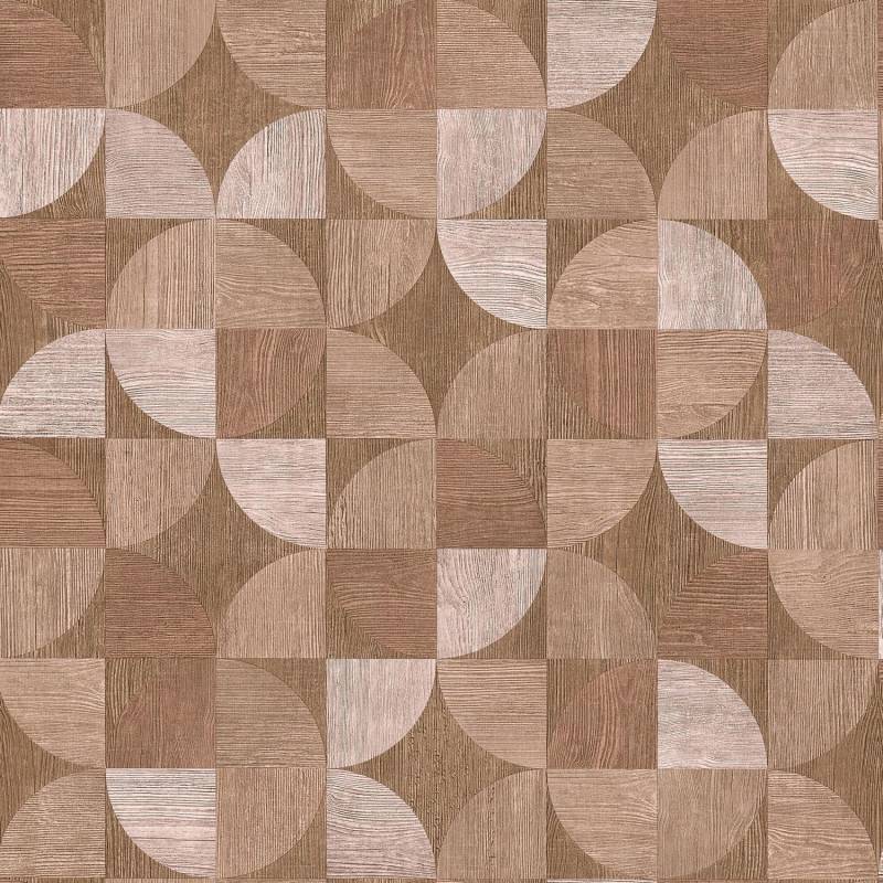 PROFHOME 369134-GU Holz Tapete Grafisch Matt Braun Beige 0,53 m x 10,05 m 5,33 m2 Braun von Profhome