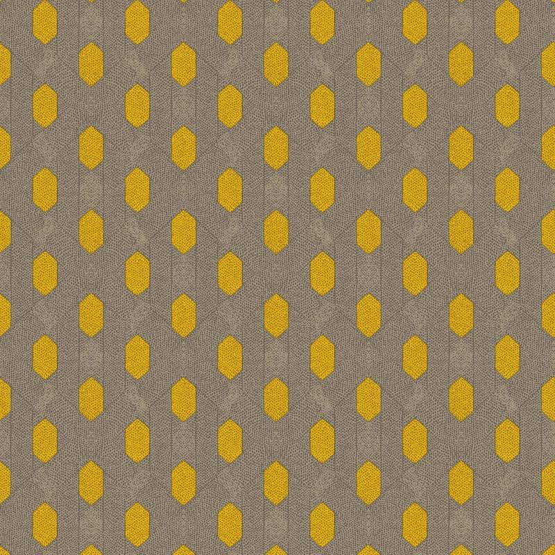 PROFHOME 369732-GU Exklusive Luxus Tapete Design Matt Gelb Grau Braun 0,53 m x 10,05 m 5,33 m2 Gelb von Profhome