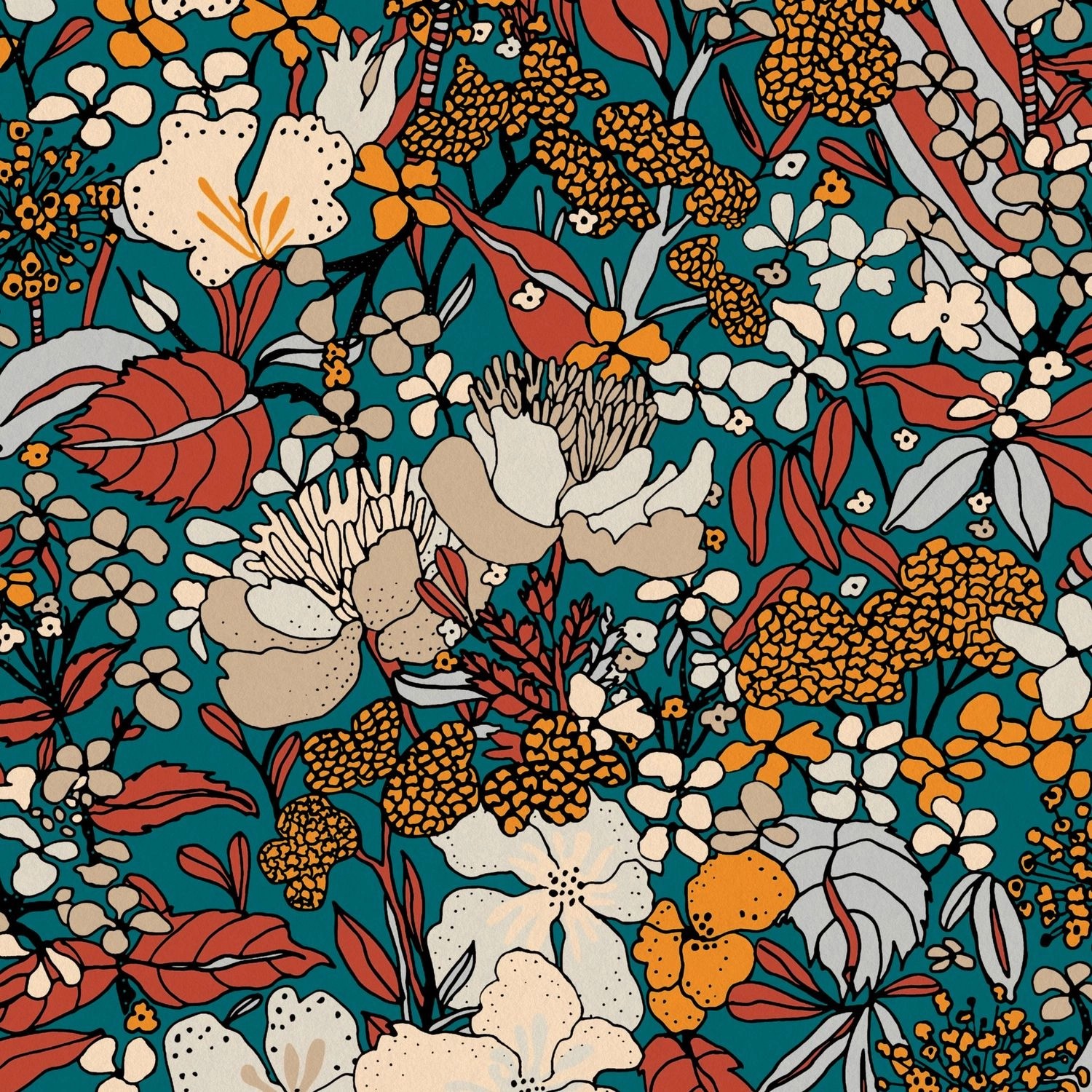 PROFHOME 377562-GU Blumen Tapete Dschungel Matt Blau Petrol Beige 0,53 m x 10,05 m 5,33 m2 Blau PROFHOME 377562-GU Blumen Tapete Dschungel Matt Blau Petrol Beige 0,53 m x 10,05 m 5,33 m2 Blau von Profhome