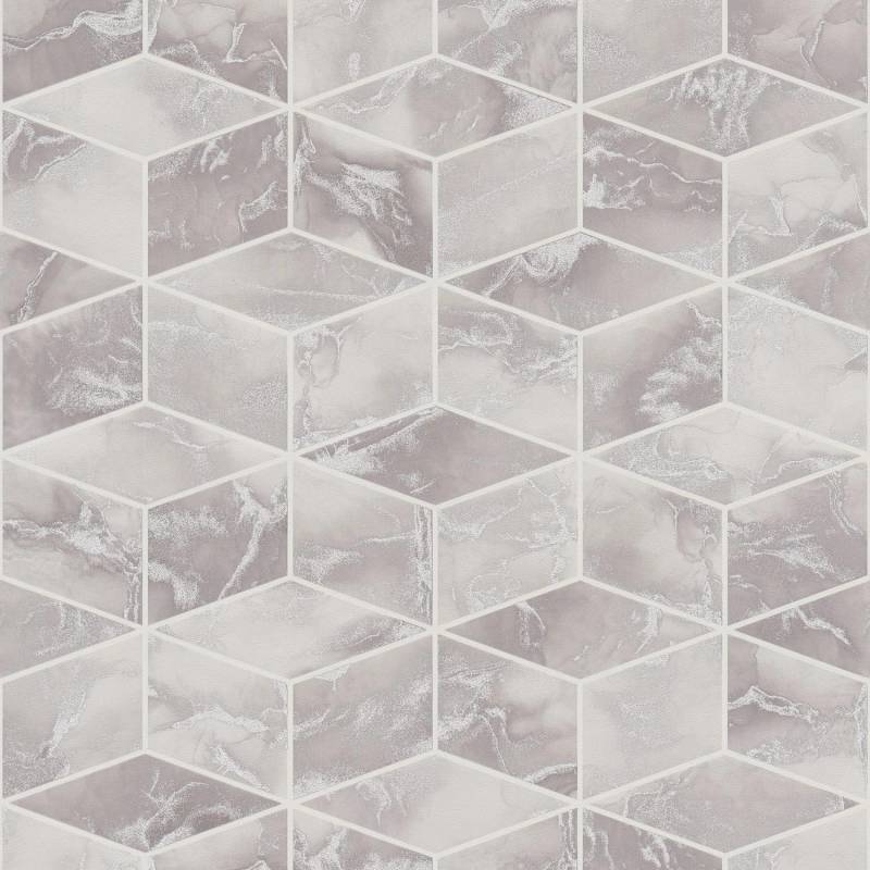 PROFHOME 378631-GU Grafik Tapete Geometrisch Schimmernd Silber Grau Weiß 0,53 m x 10,05 m 5,33 m2 Silber PROFHOME 378631-GU Grafik Tapete Geometrisch Schimmernd Silber Grau Weiß 0,53 m x 10,05 m 5,33 m2 Silber von Profhome