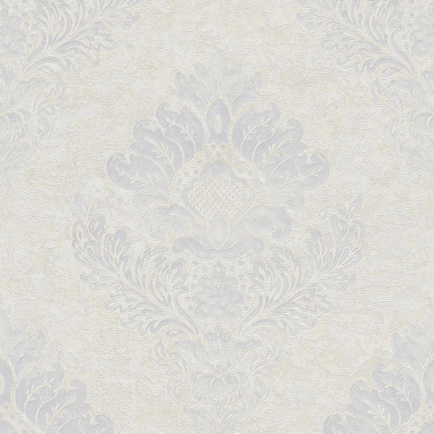 PROFHOME 379015-GU Barock Tapete Ornament Matt Weiß Silber Grau 0,53 m x 10,05 m 5,33 m2 Weiß PROFHOME 379015-GU Barock Tapete Ornament Matt Weiß Silber Grau 0,53 m x 10,05 m 5,33 m2 Weiß von Profhome