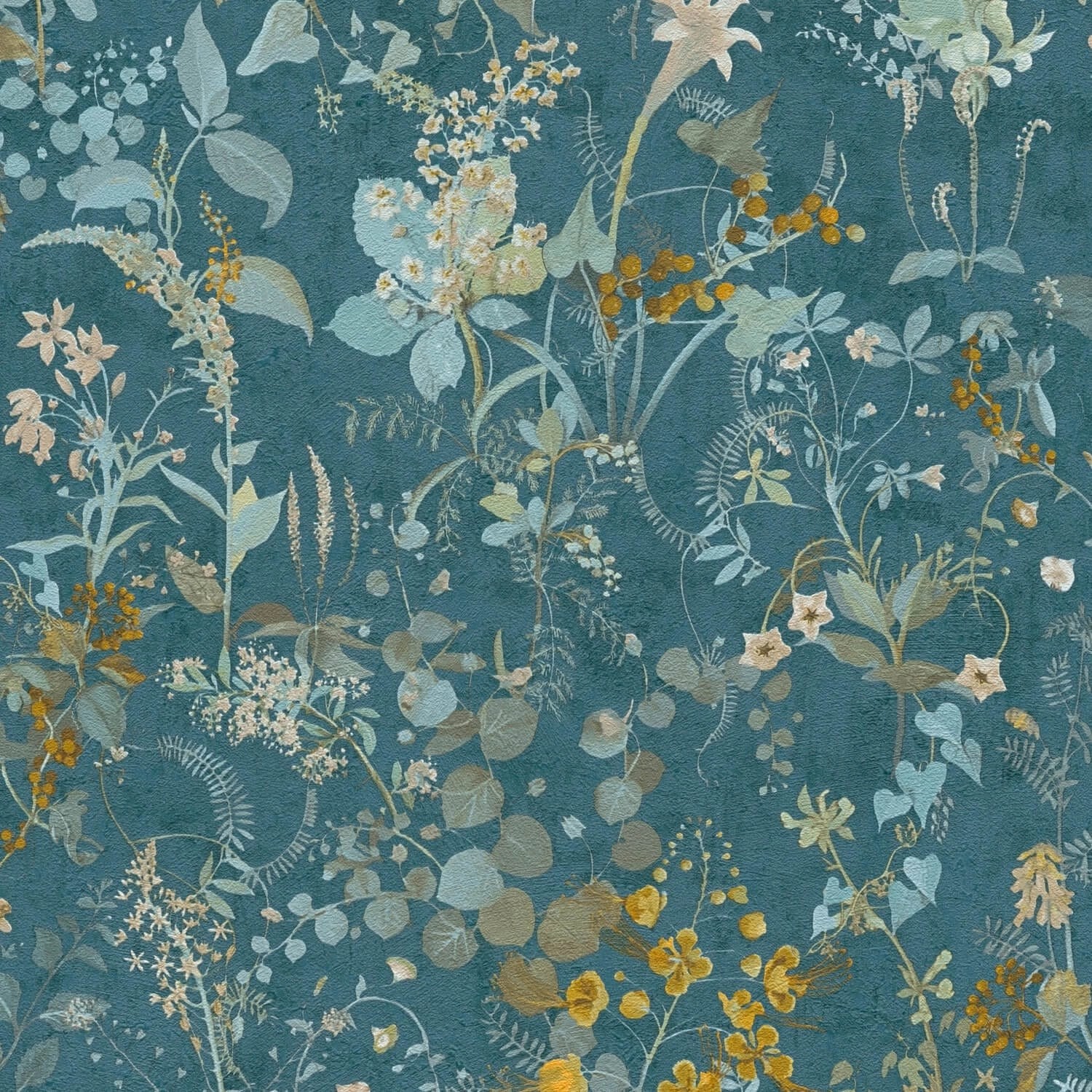 PROFHOME 388253-GU Blumen Tapete Floral Matt Blau petrol Gelb Grün 0,53 m x 10,05 m 5,33 m2 Blau PROFHOME 388253-GU Blumen Tapete Floral Matt Blau petrol Gelb Grün 0,53 m x 10,05 m 5,33 m2 Blau von Profhome