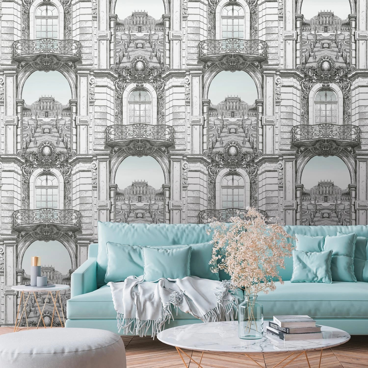 PROFHOME 393111-GU Fototapete Architektur Matt Weiß Schwarz Grau 1,59 m x 2,8 m 0,53 m x 8,80 m 4,45 m2 Weiß PROFHOME 393111-GU Fototapete Architektur Matt Weiß Schwarz Grau 1,59 m x 2,8 m 0,53 m x 8,80 m 4,45 m2 Weiß von Profhome