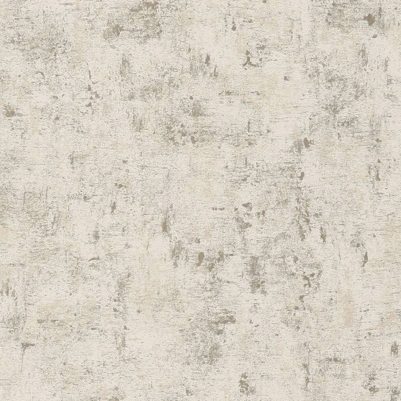 PROFHOME 395160-GU Spachtel Putz Tapete Struktur glänzend Weiß Gold 0,53 m x 10,05 m 5,33 m2 Weiß von Profhome