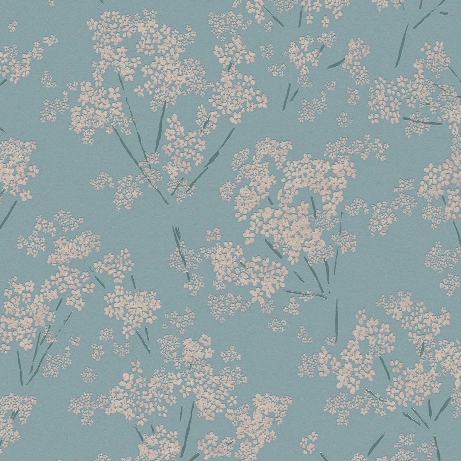 PROFHOME 395485-GU Blumen Tapete Floral Blau Beige Türkis 0,53 m x 10,05 m 5,33 m2 Blau PROFHOME 395485-GU Blumen Tapete Floral Blau Beige Türkis 0,53 m x 10,05 m 5,33 m2 Blau von Profhome