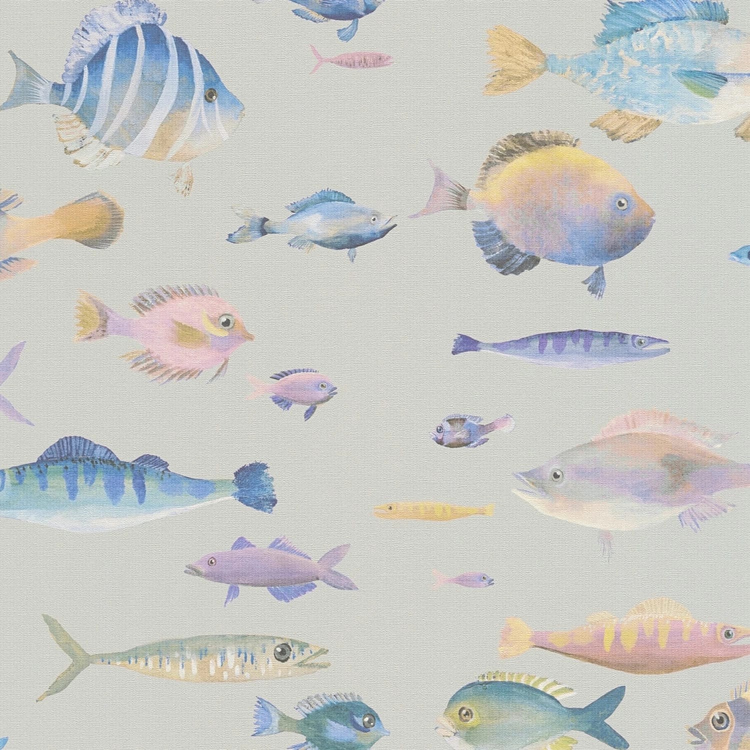 PROFHOME 396964-GU Kinder Tapete Tiermotiv Matt Grau Violett Gelb Blau 0,53 m x 10,05 m 5,33 m2 Grau PROFHOME 396964-GU Kinder Tapete Tiermotiv Matt Grau Violett Gelb Blau 0,53 m x 10,05 m 5,33 m2 Grau von Profhome