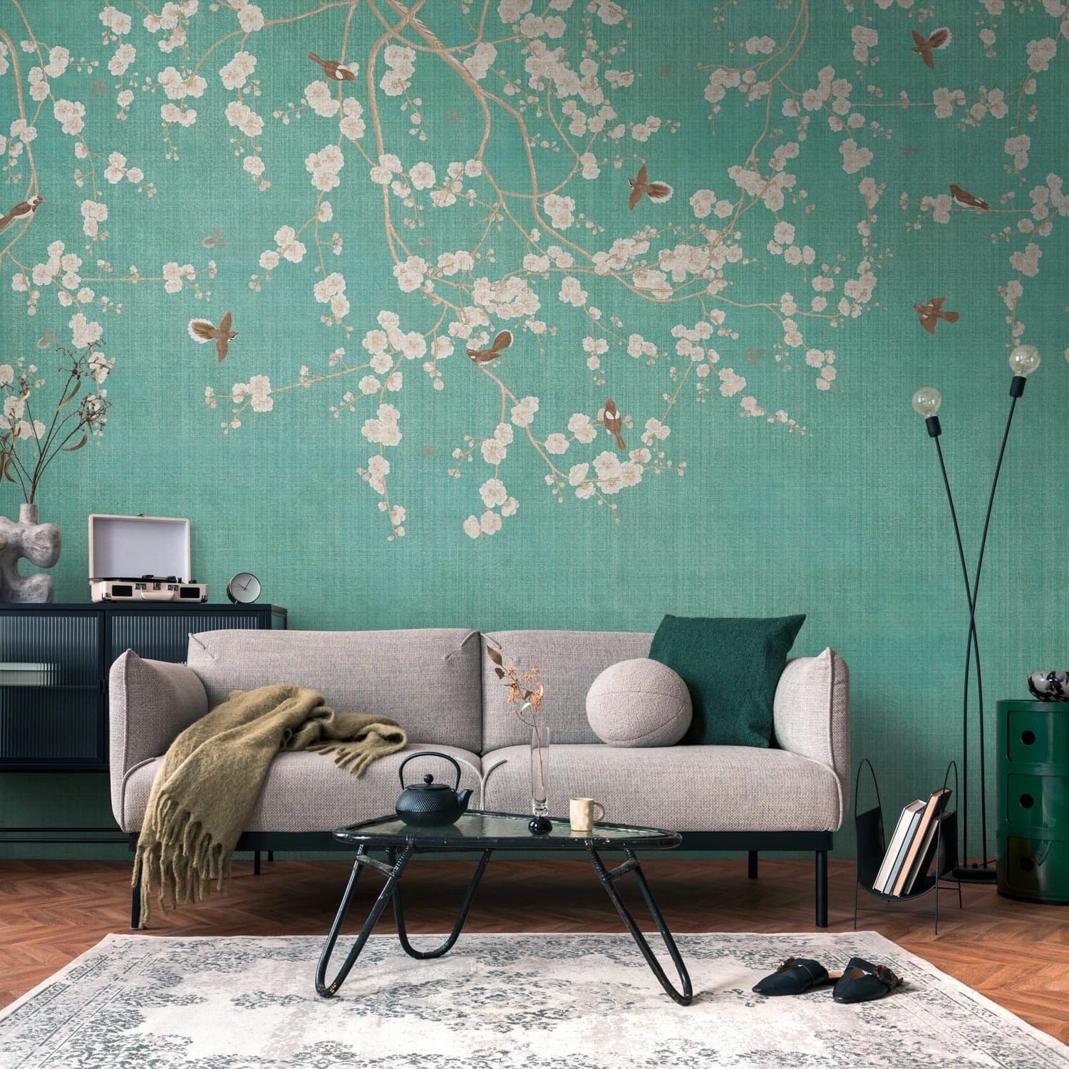 PROFHOME 399211-GU Fototapete Blumen Blau Creme-Weiß Beige Grau 3,71 m x 2,8 m 0,53 m x 20,10 m 10,39 m2 Blau PROFHOME 399211-GU Fototapete Blumen Blau Creme-Weiß Beige Grau 3,71 m x 2,8 m 0,53 m x 20,10 m 10,39 m2 Blau von Profhome