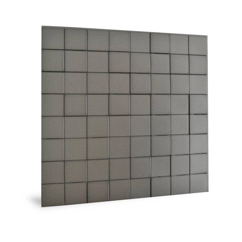 PROFHOME 3D 705258 Harmony Cubes Smoked Gray Dekorpaneel glänzend Grau 2,2 m2 610 x 600 x 0,8 mm 1 Karton 6 Paneele 2,2 m2 Grau von Profhome