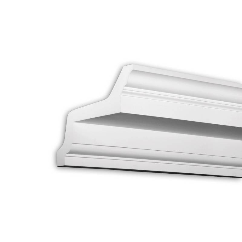 PROFHOME 401101 Eckleiste Fassadenprofil Zierleiste Stuckleiste 2 m 200 cm x 35,5 cm x 25 cm Weiß von Profhome