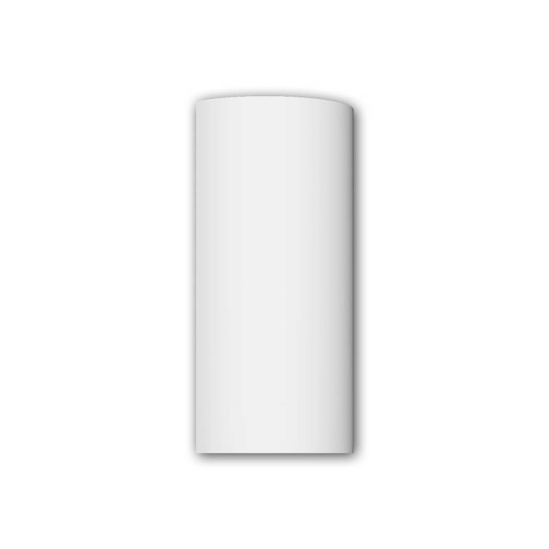 PROFHOME 416002 Halbsäulen Segment Fassadenstuck Säule Fassaden Element 36,2 cm x 18 cm x 70 cm Weiß von Profhome