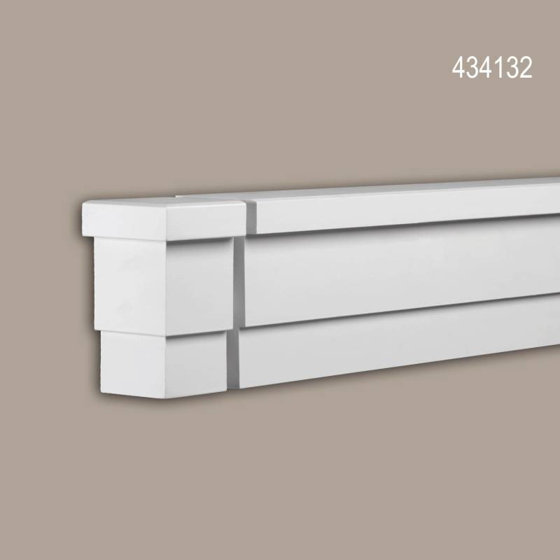 PROFHOME 434132 Stirnelement Fassadenstuck Zierelement Fassaden Element 5,9 cm x 5,9 cm x 11,2 cm Weiß von Profhome