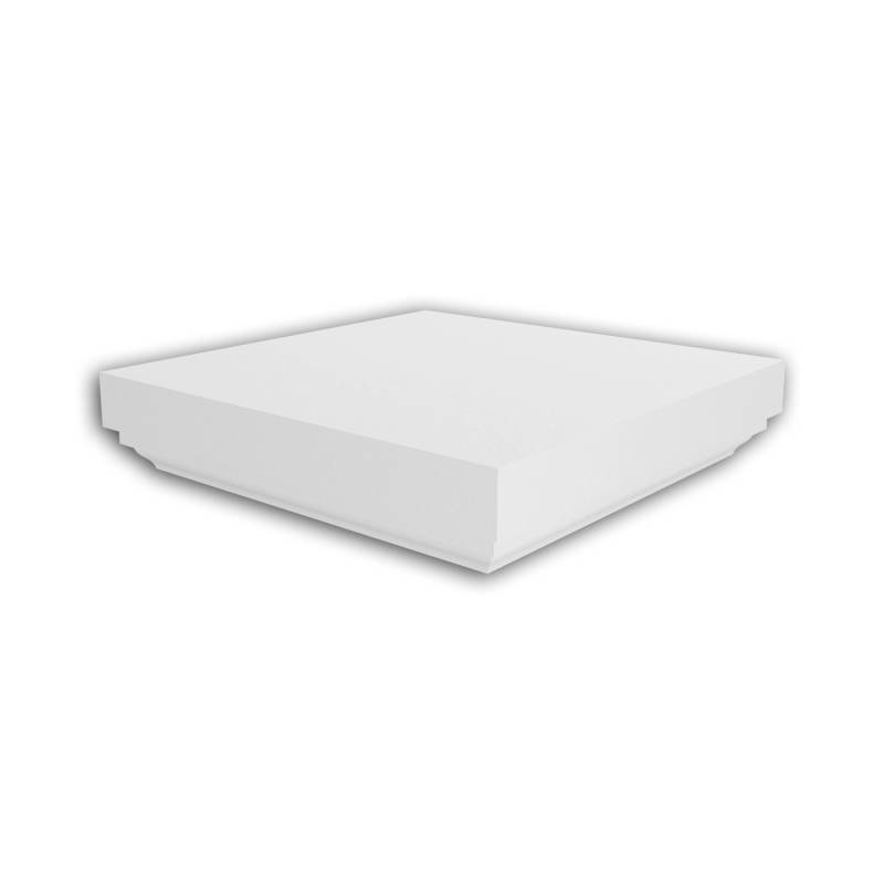 PROFHOME 473201 Vollbalustrade Pfostenabdeckung Außenstuck Balustrade-Dekoration, 22 cm x 22 cm x 5 cm Weiß von Profhome