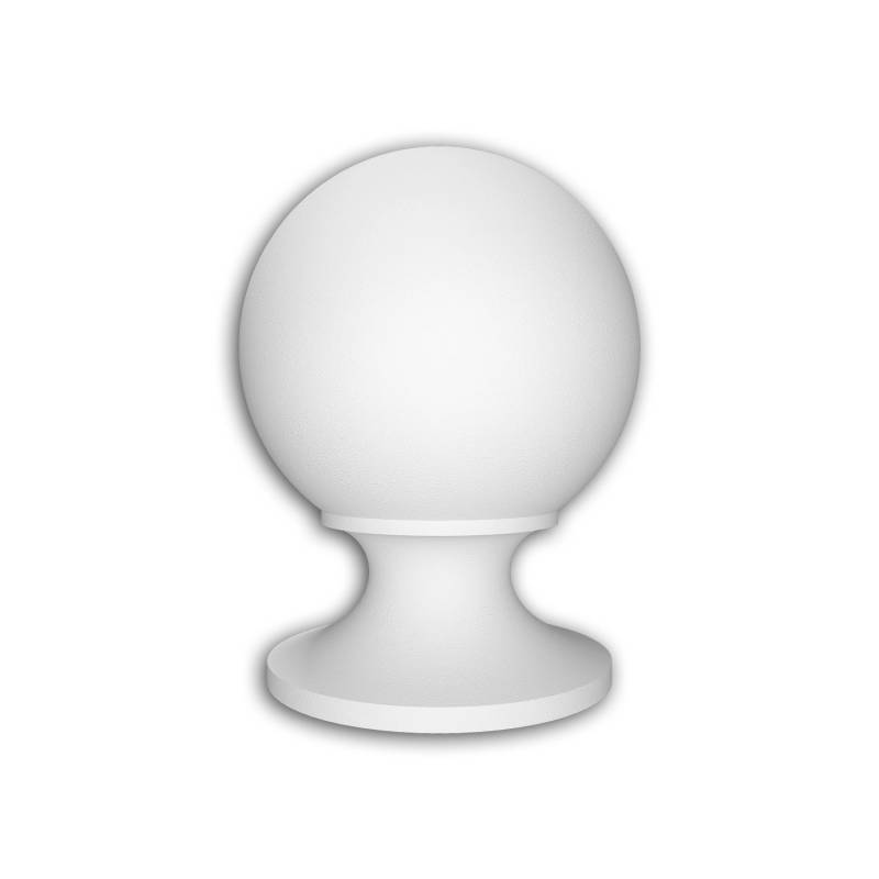 PROFHOME 477101 Vollbalustrade Pfostenabdeckung Außenstuck Balustrade-Dekoration, 18 cm x 18 cm x 23,5 cm Weiß von Profhome