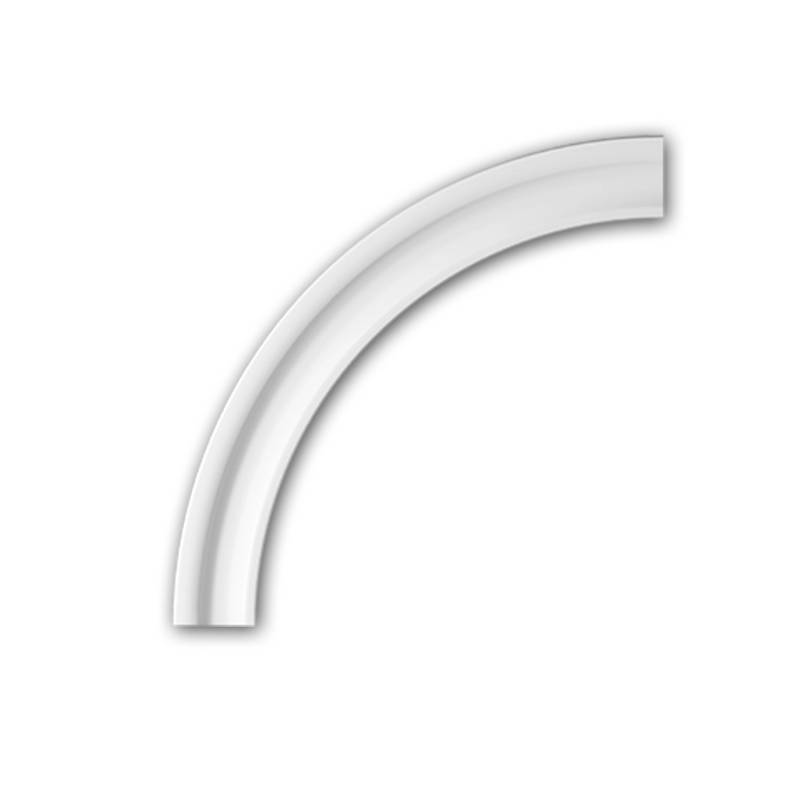 PROFHOME 487031F Flexibler Bogenrahmen Fassaden Element Fensterumrandung, 115 cm x 5 cm x 115 cm Weiß von Profhome