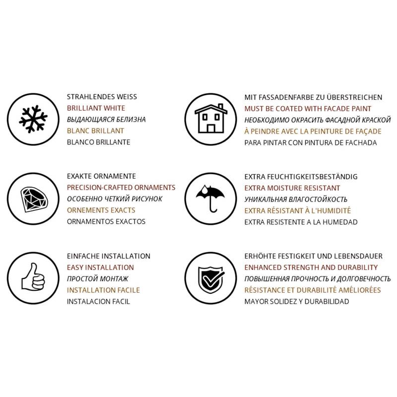 PROFHOME 487032F Flexibler Bogenrahmen Fassaden Element Fensterumrandung, 103 cm x 4 cm x 103 cm Weiß PROFHOME 487032F Flexibler Bogenrahmen Fassaden Element Fensterumrandung, 103 cm x 4 cm x 103 cm Weiß von Profhome