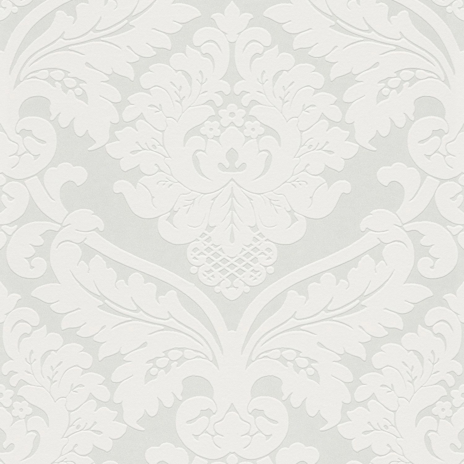 PROFHOME 554338-GU Barock Tapete Ornament Schimmernd Weiß Perl-Weiß 0,53 m x 10,05 m 5,33 m2 Weiß PROFHOME 554338-GU Barock Tapete Ornament Schimmernd Weiß Perl-Weiß 0,53 m x 10,05 m 5,33 m2 Weiß von Profhome