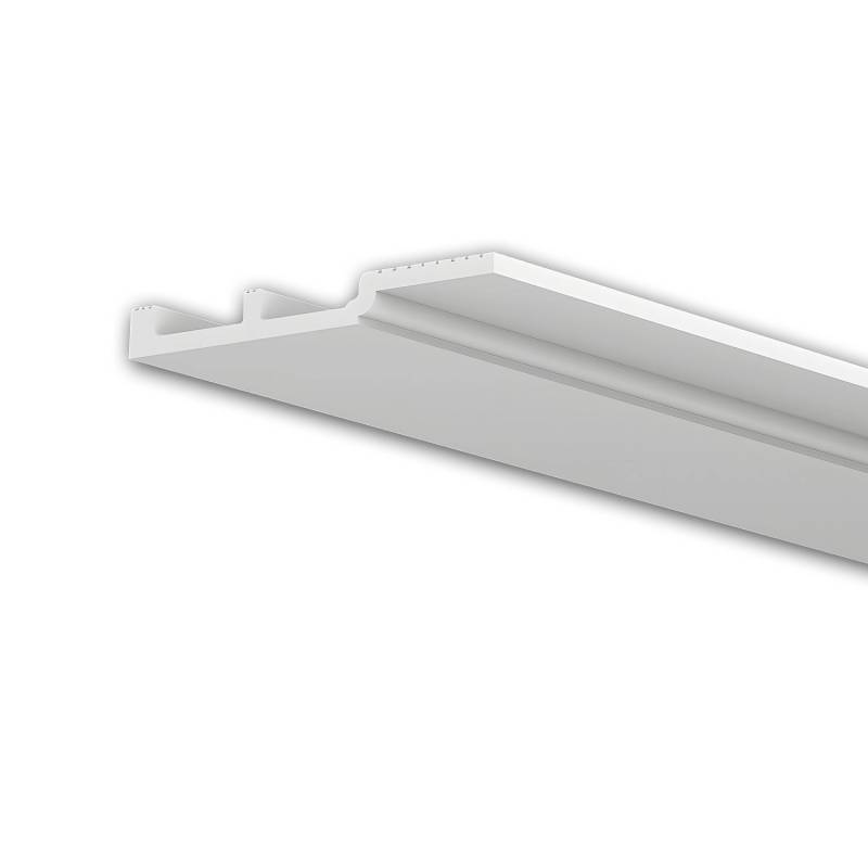 PROFHOME 650803 Eckleiste Deckenleiste Sockelleiste Zierleiste Stuckleiste 2 m 200 cm x 2,5 cm x 22 cm Weiß von Profhome