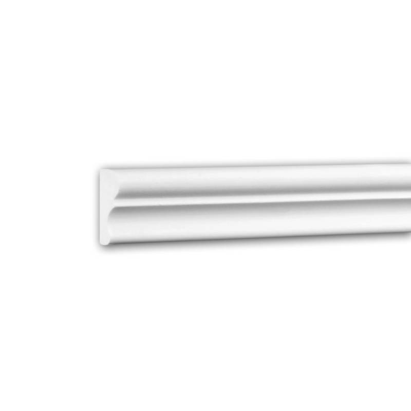 PROFHOME 651321 Wand- und Friesleiste Stuckleiste Zierleiste Stoßfest 2 m 200 cm x 0,8 cm x 1,9 cm Weiß von Profhome