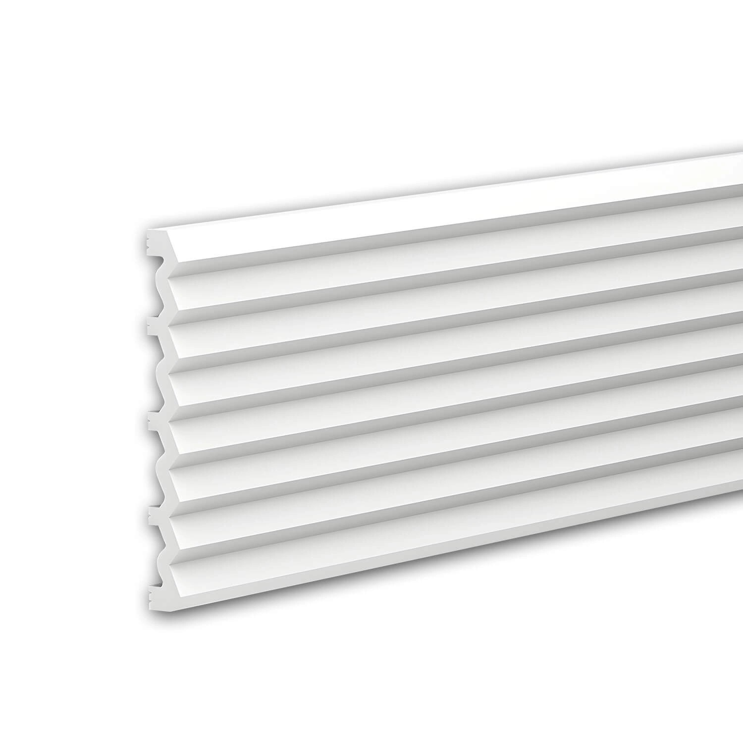 PROFHOME 659803 3D Wandpaneel Wandvertäfelung Akustikpaneel Stuckleiste 2 m 200 cm x 2,5 cm x 24 cm Weiß PROFHOME 659803 3D Wandpaneel Wandvertäfelung Akustikpaneel Stuckleiste 2 m 200 cm x 2,5 cm x 24 cm Weiß von Profhome