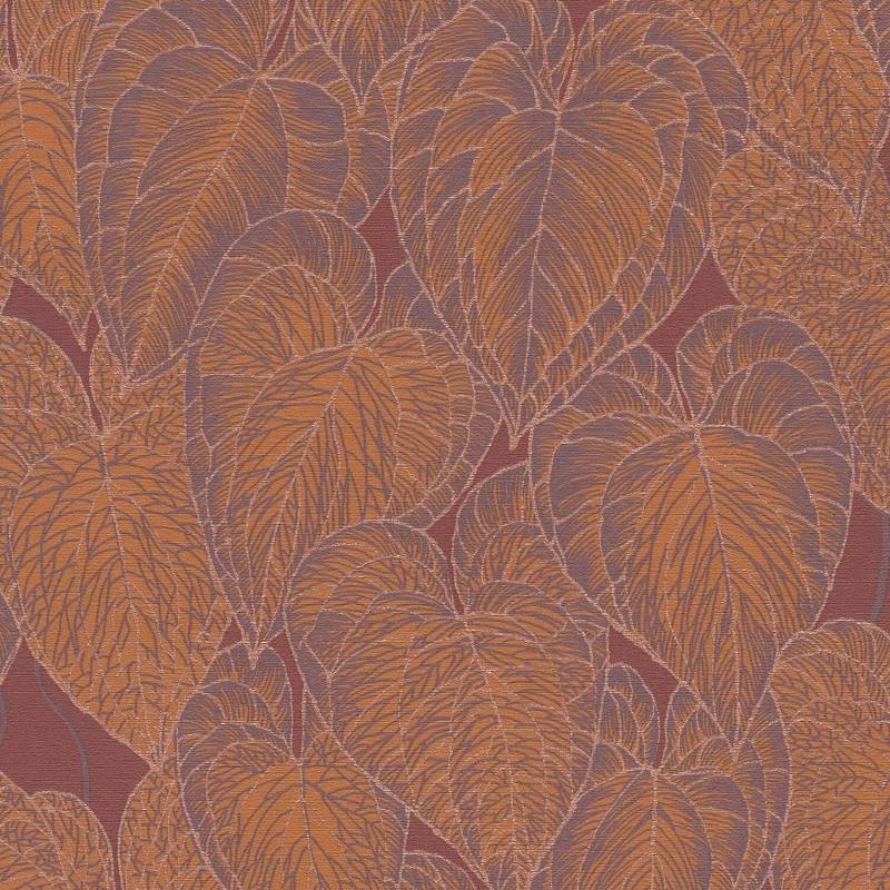 PROFHOME 781284-GU Natur Tapete Floral schimmernd Rot Orange Lila Gold 0,53 m x 10,05 m 5,33 m2 Rot von Profhome