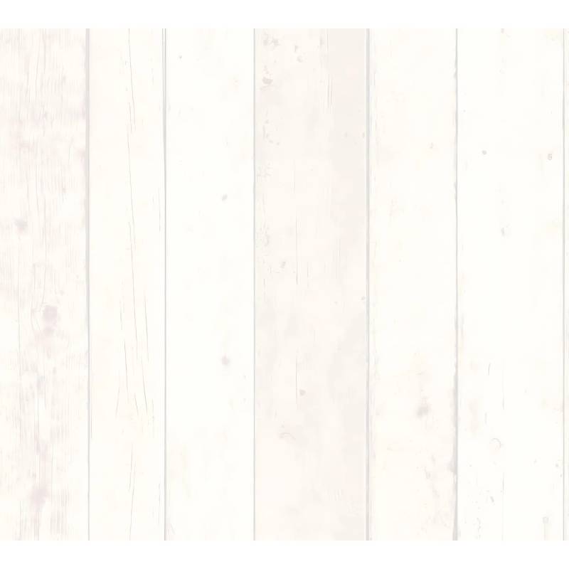 PROFHOME 855046-GU Holz Tapete Holzoptik Matt Weiß Grau 0,53 m x 10,05 m 5,33 m2 Weiß von Profhome