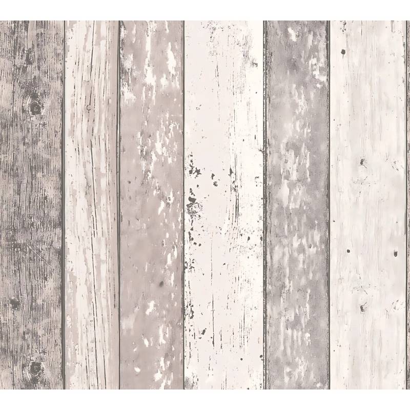 PROFHOME 855053-GU Holz Tapete Holzoptik Matt Braun Creme 0,53 m x 10,05 m 5,33 m2 Braun von Profhome