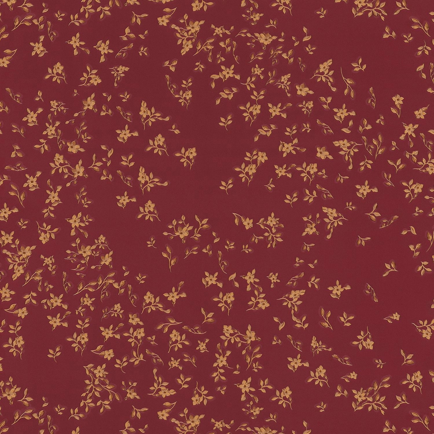 PROFHOME 935857-GU Blumen Tapete Floral glänzend Rot Gold Braun 7,035 m2 0,70 m x 10,05 m 7,035 m2 Rot von Profhome