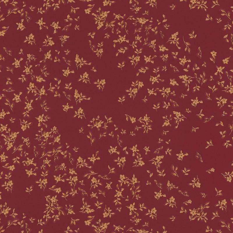 PROFHOME 935857-GU Blumen Tapete Floral glänzend Rot Gold Braun 7,035 m2 0,70 m x 10,05 m 7,035 m2 Rot von Profhome