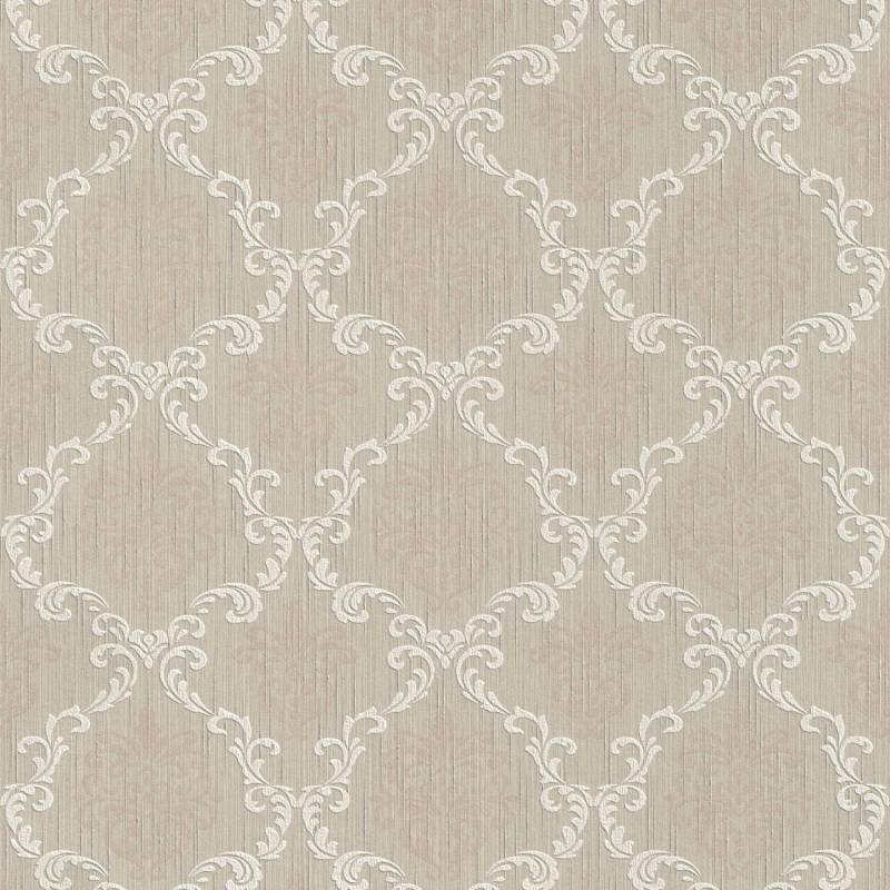 PROFHOME 956291-GU Textiloptik Tapete Barock Matt Beige 0,53 m x 10,05 m 5,33 m2 Beige von Profhome